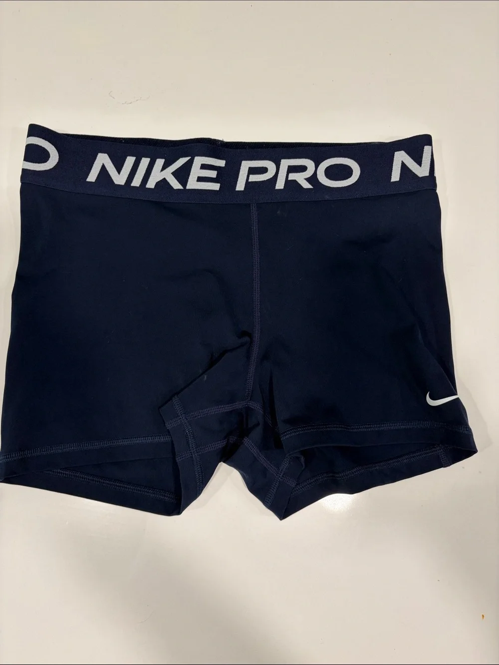 Nike Pro Navy and White Shorts.  Size M
